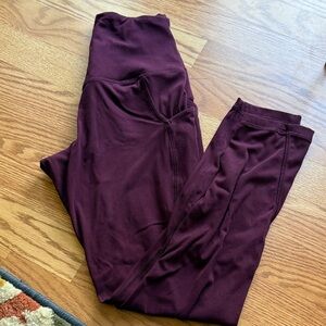 Quince Deep Wine High-Rise Leggings